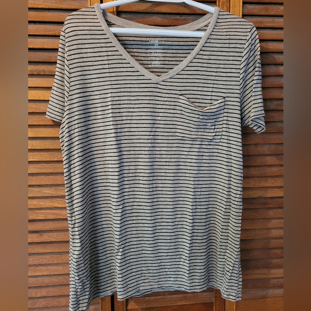Stripped Shirt with Pocket